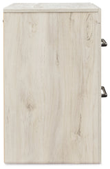 Cambeck Whitewash Full Panel Storage Bedroom Set with Dresser, Mirror and Nightstand - Ornate Home