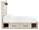 Cambeck Whitewash Full Panel Storage Bedroom Set with Dresser and Nightstand - Ornate Home