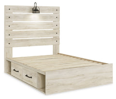 Cambeck Whitewash Full Panel Storage Bedroom Set with Dresser and Nightstand - Ornate Home