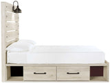 Cambeck Whitewash Full Panel Youth Bed w/ 2 Storage Drawers (Online Special Price) - Ornate Home