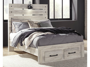 Cambeck Whitewash Full Panel Youth Bed with 2 Storage Drawers - Ornate Home