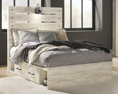 Cambeck Whitewash Full Panel Youth Bed with 4 Storage Drawers - Ornate Home