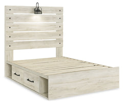 Cambeck Whitewash Full Panel Youth Bed with 4 Storage Drawers - Ornate Home