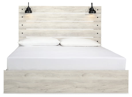 Cambeck Whitewash King Panel Bed, Dresser, Mirror and 2 Nightstands - Ornate Home