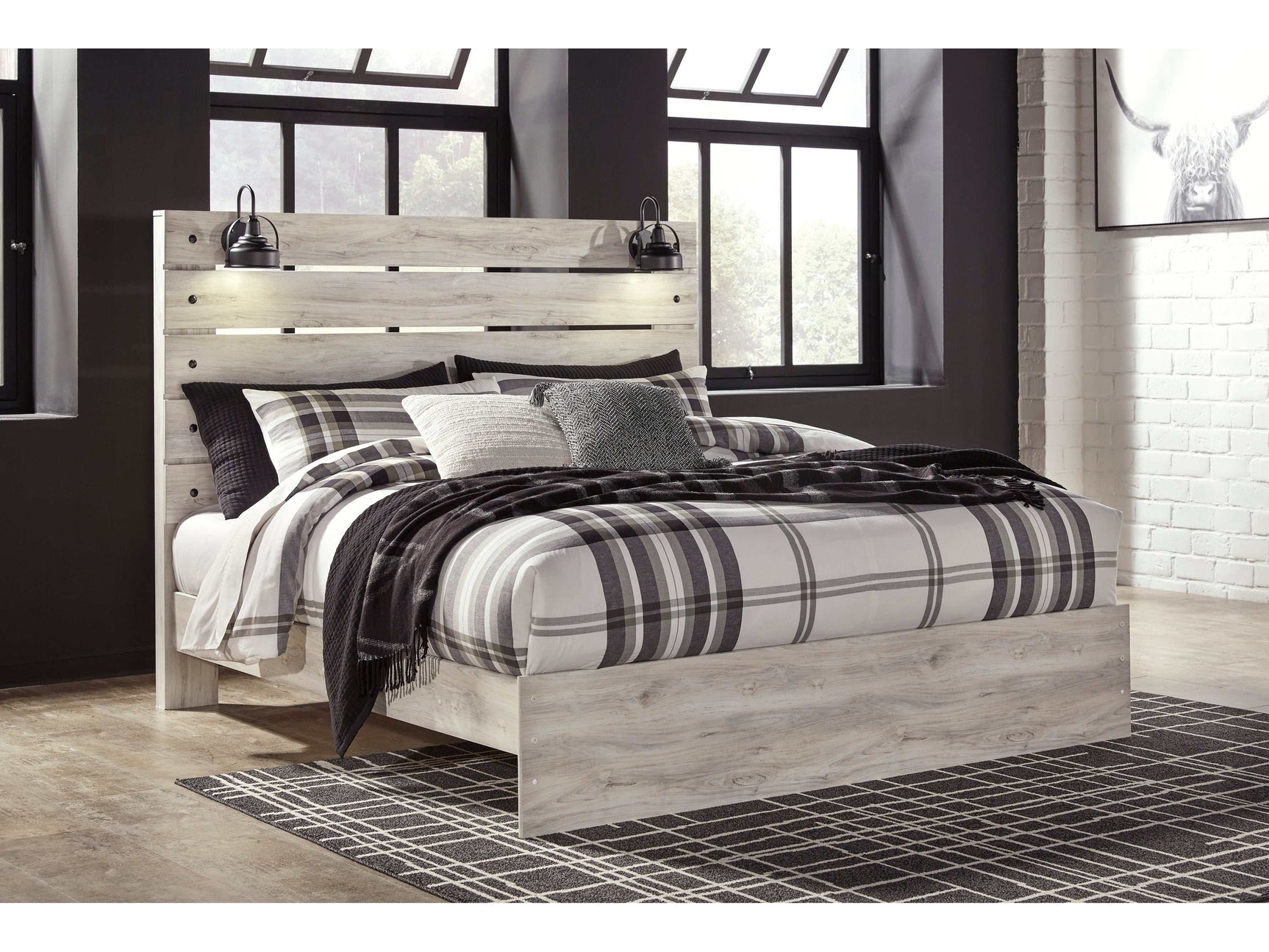 Cambeck Whitewash King Panel Bed (Online Special Price) - Ornate Home