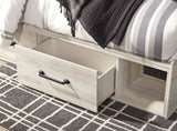 Cambeck Whitewash King Panel Bed w/ 2 Storage Drawers (Online Special Price) - Ornate Home