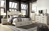 Cambeck Whitewash King Panel Bed with 2 Storage Drawers (Online Special Price) - Ornate Home