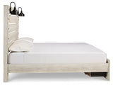 Cambeck Whitewash King Panel Bed with 2 Storage Drawers (Online Special Price) - Ornate Home