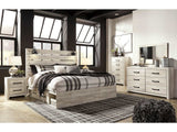 Cambeck Whitewash King Panel Bedroom Set w/ 2 Storage Drawers (Online Special Price) - Ornate Home