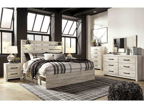 Cambeck Whitewash King Panel Bedroom Set w/ 2 Storage Drawers (Online Special Price) - Ornate Home