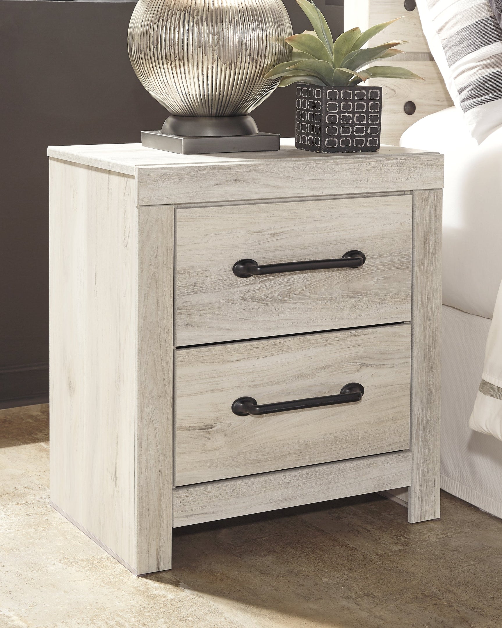 Cambeck Whitewash King Panel Bedroom Set with Dresser, Chest and 2 Nightstands (Online Special Price) - Ornate Home