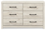 Cambeck Whitewash King Panel Bedroom Set with Dresser, Chest and 2 Nightstands - Ornate Home