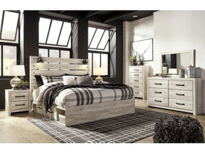 Cambeck Whitewash King Panel Bedroom Set with Storage, Dresser, Mirror, Chest and 2 Nightstands (Online Special Price) - Ornate Home