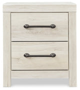 Cambeck Whitewash King Panel Bedroom Set with Storage, Dresser, Mirror, Chest and 2 Nightstands - Ornate Home