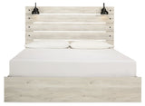 Cambeck Whitewash King Panel Bedroom Set with Storage and 2 Nightstands (Online Special Price) - Ornate Home