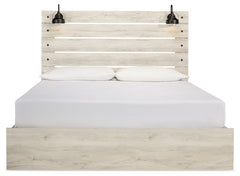 Cambeck Whitewash King Panel Storage Bed, Dresser, Mirror, Chest and Nightstand - Ornate Home