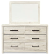 Cambeck Whitewash King Panel Storage Bedroom Set with Dresser, Mirror, Chest and 2 Nightstands - Ornate Home