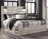 Cambeck Whitewash King Panel Storage Bedroom Set with Dresser, Mirror and Nightstand (Online Special Price) - Ornate Home
