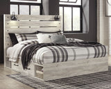 Cambeck Whitewash King Panel Storage Bedroom Set with. Dresser and Nightstand (Online Special Price) - Ornate Home