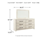 Cambeck Whitewash King Storage Bedroom Set with 2 Dressers, Mirror, and 2 Nightstands (Online Special Price) - Ornate Home
