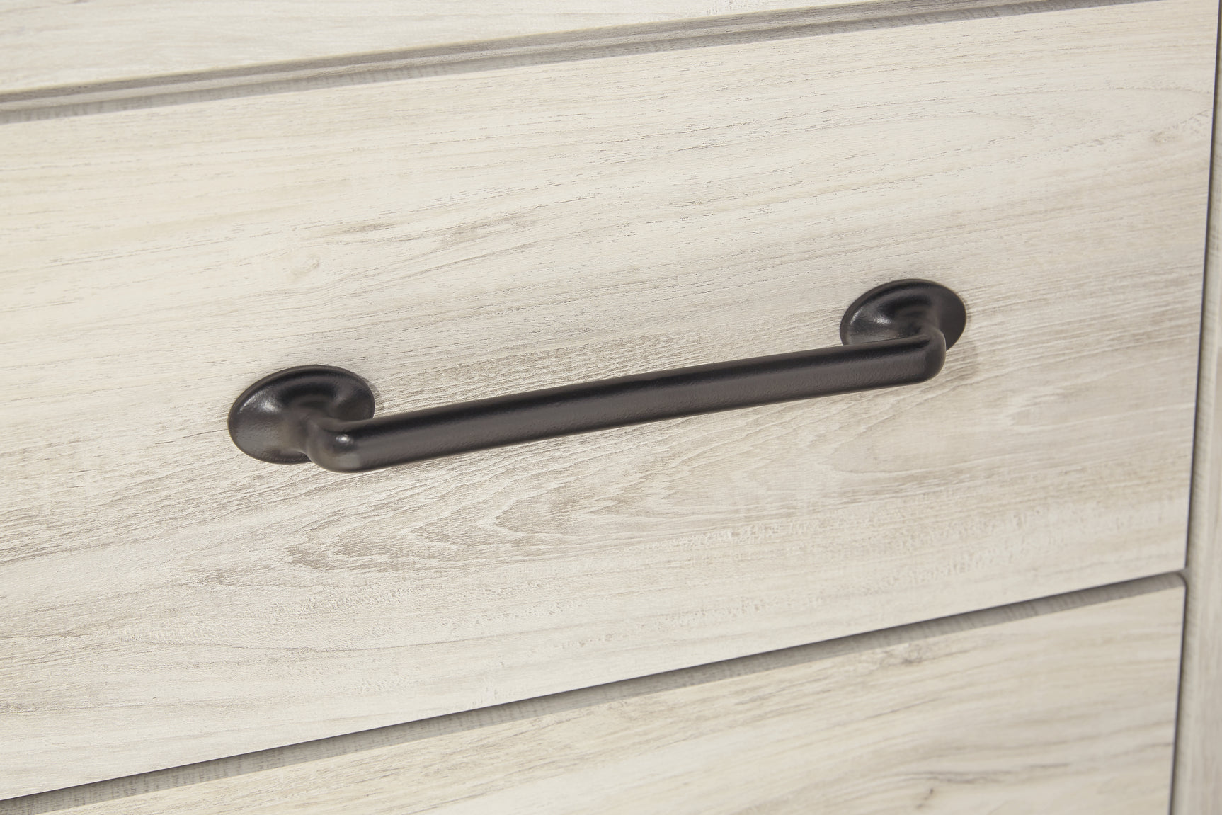 Cambeck Whitewash King Storage Bedroom Set with 2 Dressers, Mirror, and 2 Nightstands - Ornate Home