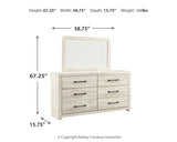 Cambeck Whitewash King Storage Bedroom Set with Dresser, Mirror and 2 Nightstands - Ornate Home