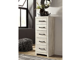 Cambeck Whitewash Narrow Chest of Drawers (Online Special Price) - Ornate Home