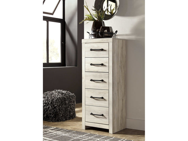 Cambeck Whitewash Narrow Chest of Drawers (Online Special Price) - Ornate Home