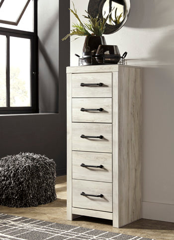 Cambeck Whitewash Narrow Chest of Drawers (Online Special Price) - Ornate Home