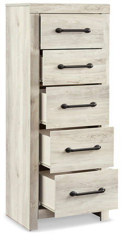 Cambeck Whitewash Narrow Chest of Drawers - Ornate Home