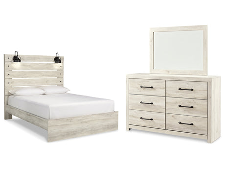 Cambeck Whitewash Queen Panel Bed, Dresser and Mirror - Ornate Home