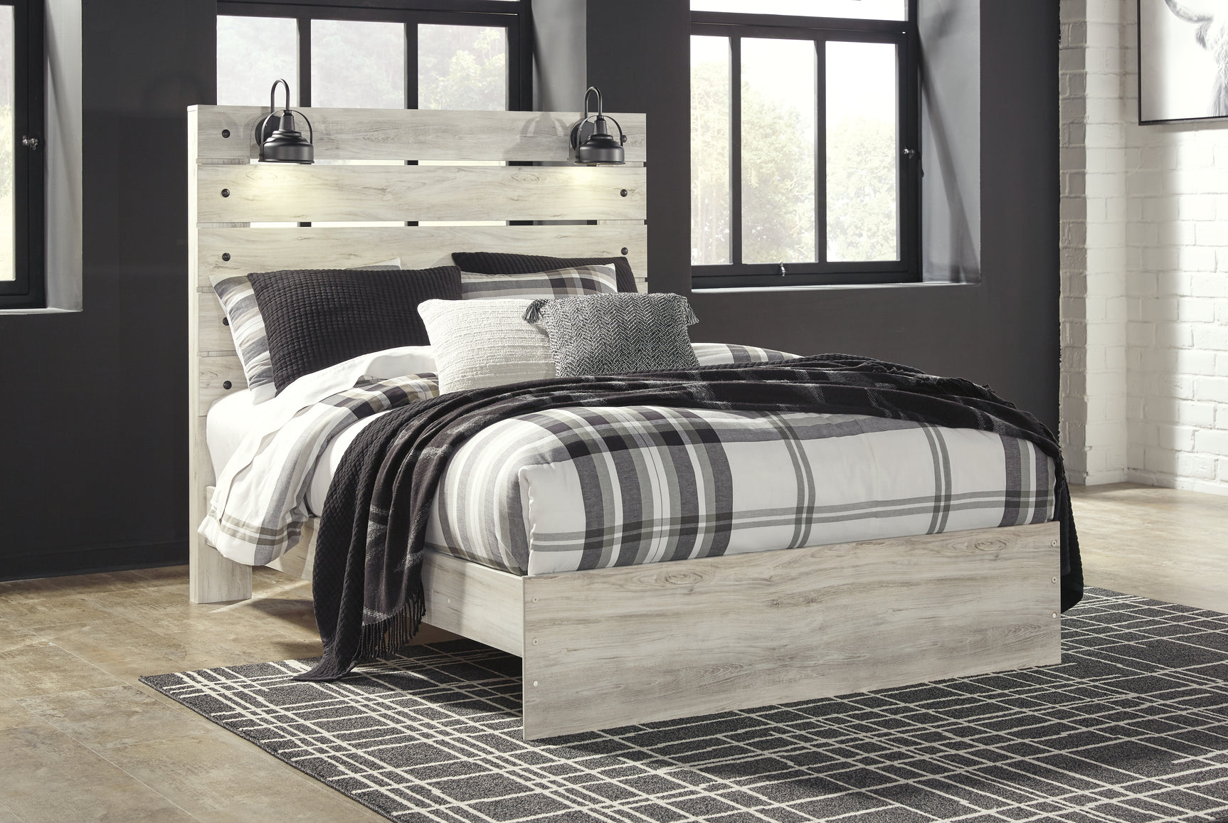 Cambeck Whitewash Queen Panel Bed, Dresser and Mirror - Ornate Home