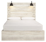Cambeck Whitewash Queen Panel Bed with Storage, Dresser and Nightstand (Online Special Price) - Ornate Home