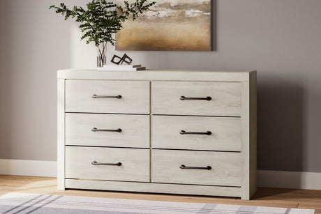 Cambeck Whitewash Queen Panel Bed with Storage, Dresser and Nightstand - Ornate Home