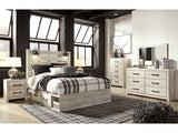Cambeck Whitewash Queen Panel Bedroom Set w/ 2 Storage Drawers (Online Special Price) - Ornate Home