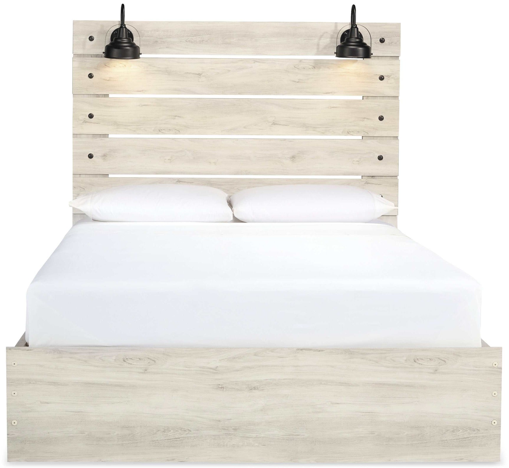 Cambeck Whitewash Queen Panel Bedroom Set w/ 2 Storage Drawers (Online Special Price) - Ornate Home