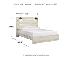 Cambeck Whitewash Queen Panel Bedroom Set with 2 Nightstands - Ornate Home