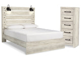 Cambeck Whitewash Queen Panel Bedroom Set with Chest - Ornate Home