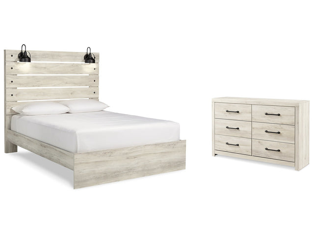 Cambeck Whitewash Queen Panel Bedroom Set with Dresser - Ornate Home