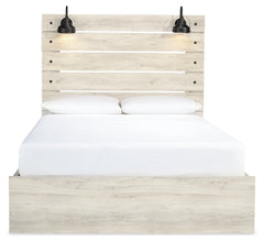 Cambeck Whitewash Queen Panel Bedroom Set with Storage, Dresser, Mirror and 2 Nightstands - Ornate Home