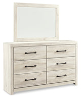 Cambeck Whitewash Queen Panel Bedroom Set with Storage, Dresser, Mirror and Nightstand - Ornate Home
