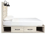 Cambeck Whitewash Queen Panel Bedroom Set with Storage, Dresser and 2 Nightstands (Online Special Price) - Ornate Home