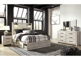 Cambeck Whitewash Queen Panel Bedroom Set with Storage, Dresser and Mirror - Ornate Home