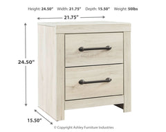 Cambeck Whitewash Queen Panel Headboard, Dresser, Mirror, and Nightstand - Ornate Home