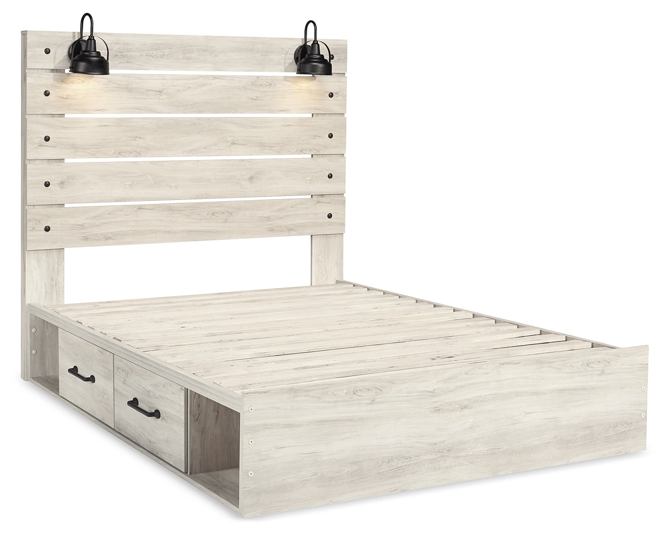 Cambeck Whitewash Queen Panel Storage Bed, Dresser, Mirror, Chest and Nightstand (Online Special Price) - Ornate Home