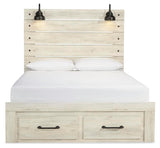 Cambeck Whitewash Queen Panel Storage Bed and Chest - Ornate Home