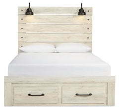 Cambeck Whitewash Queen Panel Storage Bed and Chest - Ornate Home