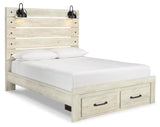 Cambeck Whitewash Queen Panel Storage Bed and Chest - Ornate Home