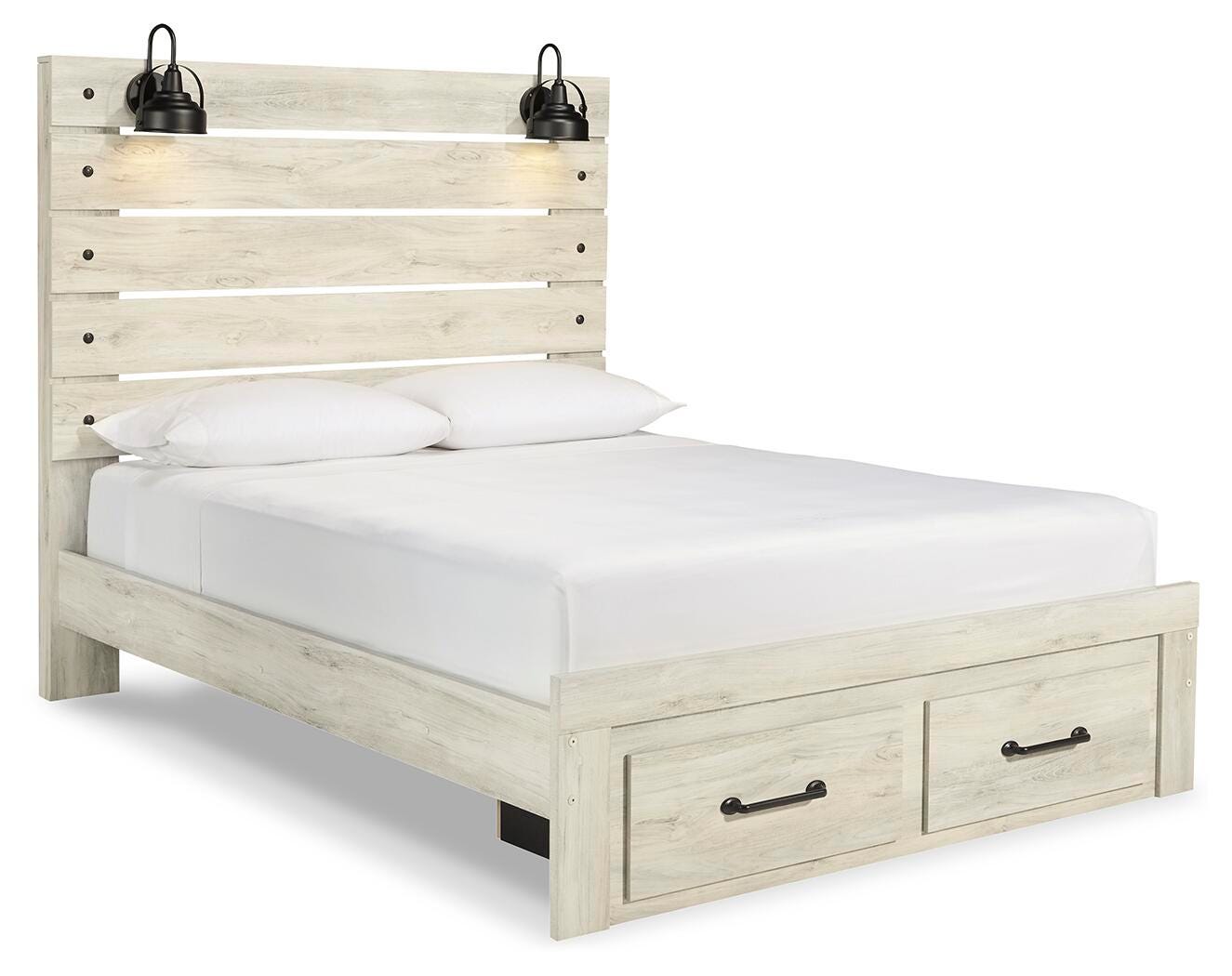 Cambeck Whitewash Queen Panel Storage Bed and Chest - Ornate Home