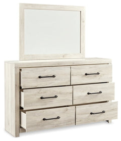 Cambeck Whitewash Queen Panel Storage Bedroom Set with Dresser, Mirror, 2 Chests and 2 Nightstands - Ornate Home